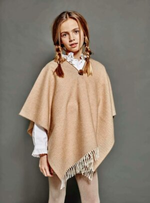 PONCHO STAR MAPACHA ENFANTS CAMEL