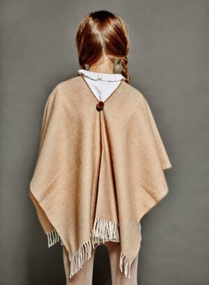 PONCHO STAR MAPACHA ENFANTS CAMEL