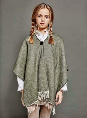 PONCHO STAR MAPACHA ENFANTS VERT AUTRICHIEN