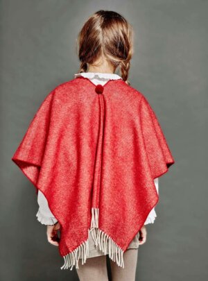 PONCHO STAR MAPACHA ENFANTS ROUGE dos