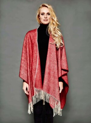 PONCHO DEIA LONG BORDEAUX