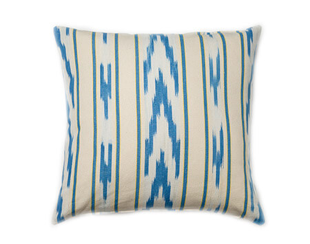 Housse Coussin IKAT OFRE BLAU