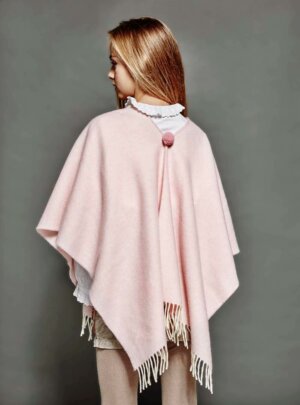 PONCHO STAR MAPACHA ENFANTS ROSA