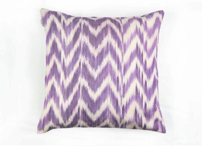 Housse Coussin IKAT TALAIA LILAS