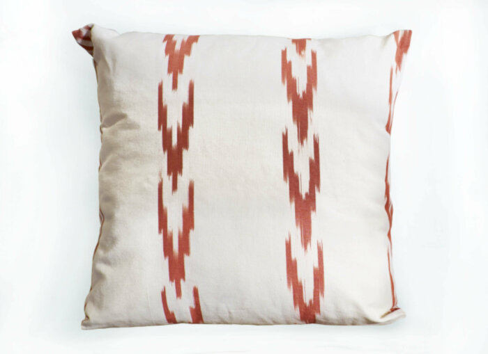 Housse Coussin IKAT ALFABIA VERMEIL