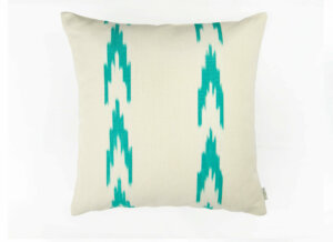 Housse Coussin IKAT ALFABIA TURQUOISE