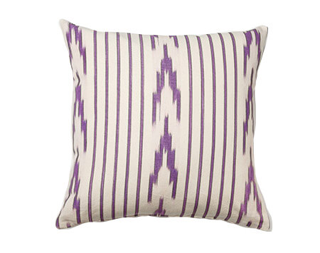 Housse Coussin IKAT GALATZO LILAS