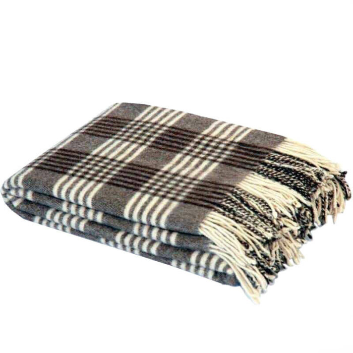 PLAID MAPACHA TRADITIONNEL FRANGES GAIDOVAR