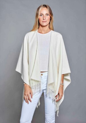 PONCHO DEIA COURT ECRU