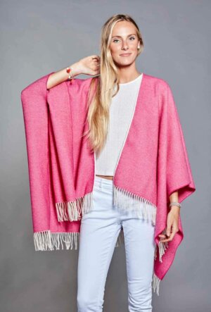 PONCHO DEIA COURT FUSCHIA Poncho léger,