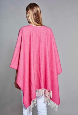 PONCHO DEIA COURT FUSCHIA Poncho léger dos