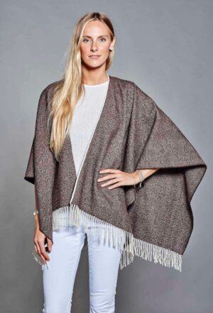 PONCHO DEIA COURT MARRON FONCÉ