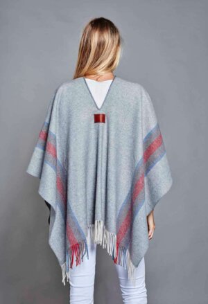 PONCHO MAYAS FASHION GRIS léger