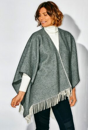 PONCHO DEIA COURT GRIS FONCÉ