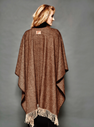 PONCHO DEIA LONG MARRON FONCÉ