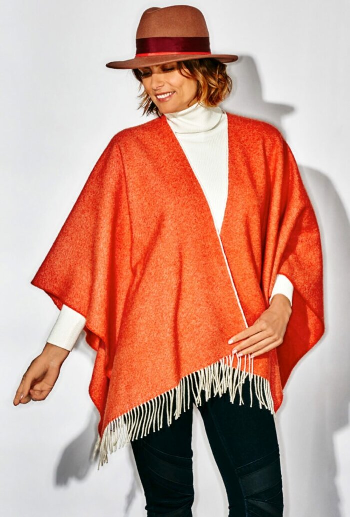 PONCHO DEIA COURT ORANGE