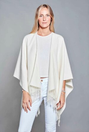 PONCHO DEIA COURT ECRU