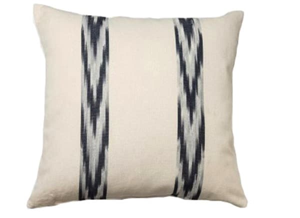 Housse Coussin IKAT ALFABIA NOIR