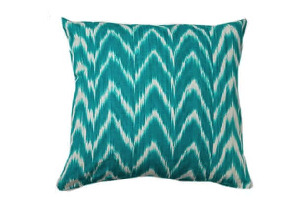 Housse Coussin IKAT TALAIA TURQUOISE