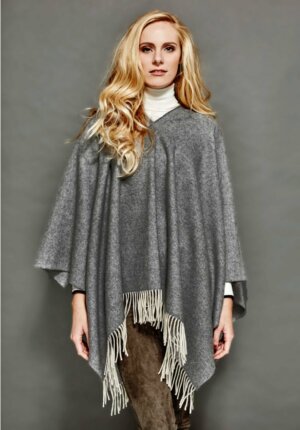 PONCHO MAYAS GRIS FONCÉ