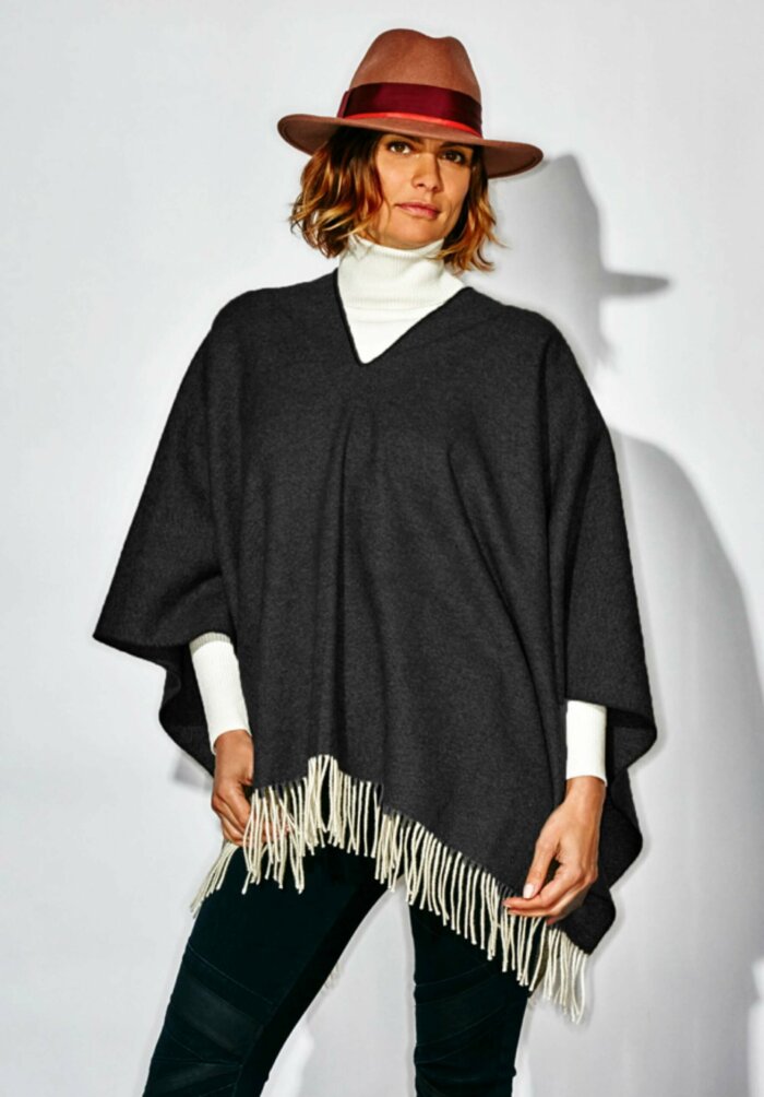 PONCHO MAYAS NOIR chaud