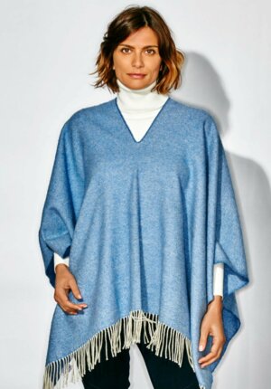 PONCHO MAYAS BLEU CELESTE