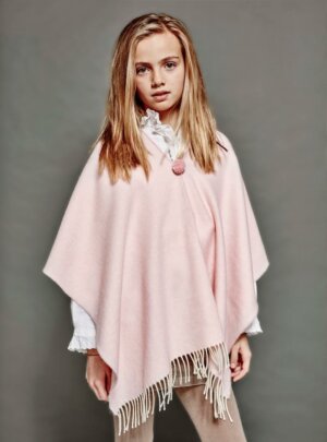 PONCHO STAR MAPACHA ENFANTS ROSA