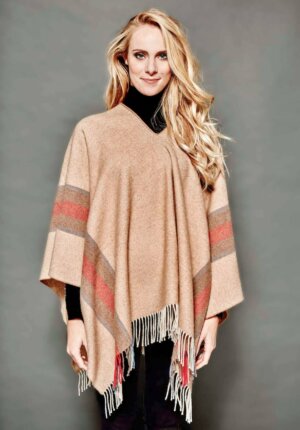 PONCHO MAYAS CAMEL extra doux