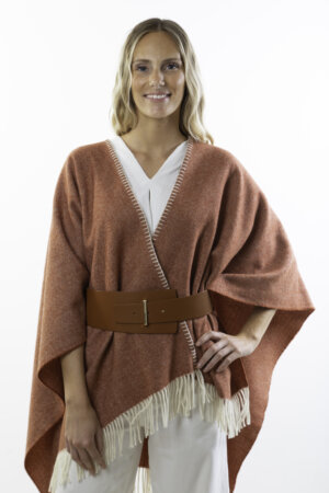 PONCHO DEIA COURT BRIQUE