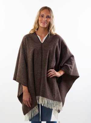PONCHO MAYAS MARRON FONCÉ