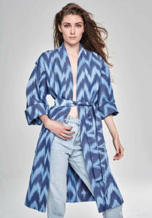 KIMONO CARLA Bleu ciel